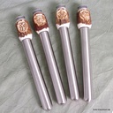 Trachtenflachmann Edelweissschnitzerei Kappe neutral