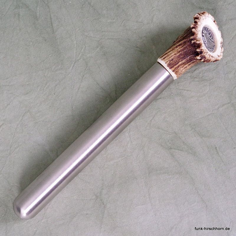 Flachmann mit Hirschkrone Münze Edelweiss