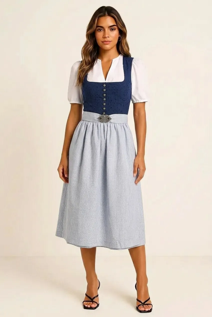 Dirndl mit Lochstickerei