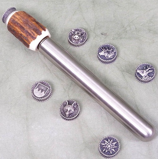 [P0023667-Natur] Trachtenflachmann Kappe Hubertushirsch